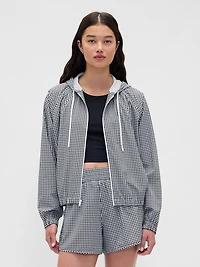 GapFit Tech Gingham Windbreaker