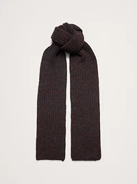 Chunky Alpaca-Wool Blend Ribbed Scarf