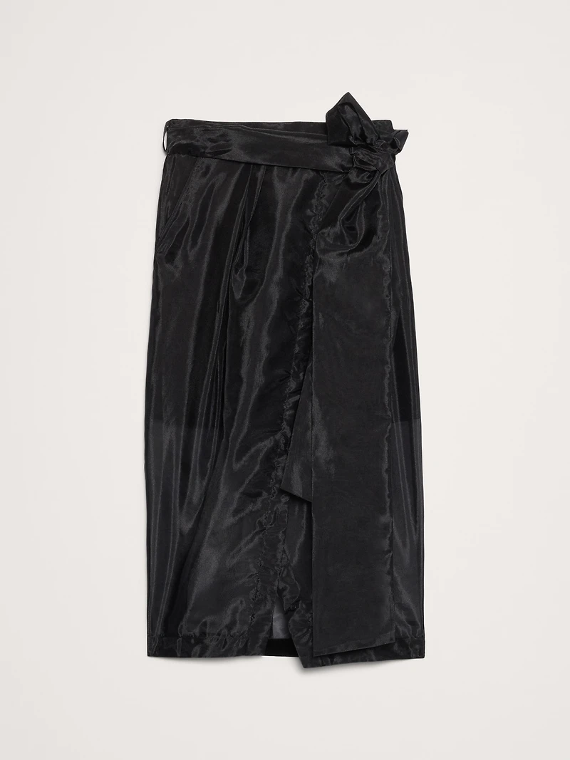 Organza Midi Wrap Skirt