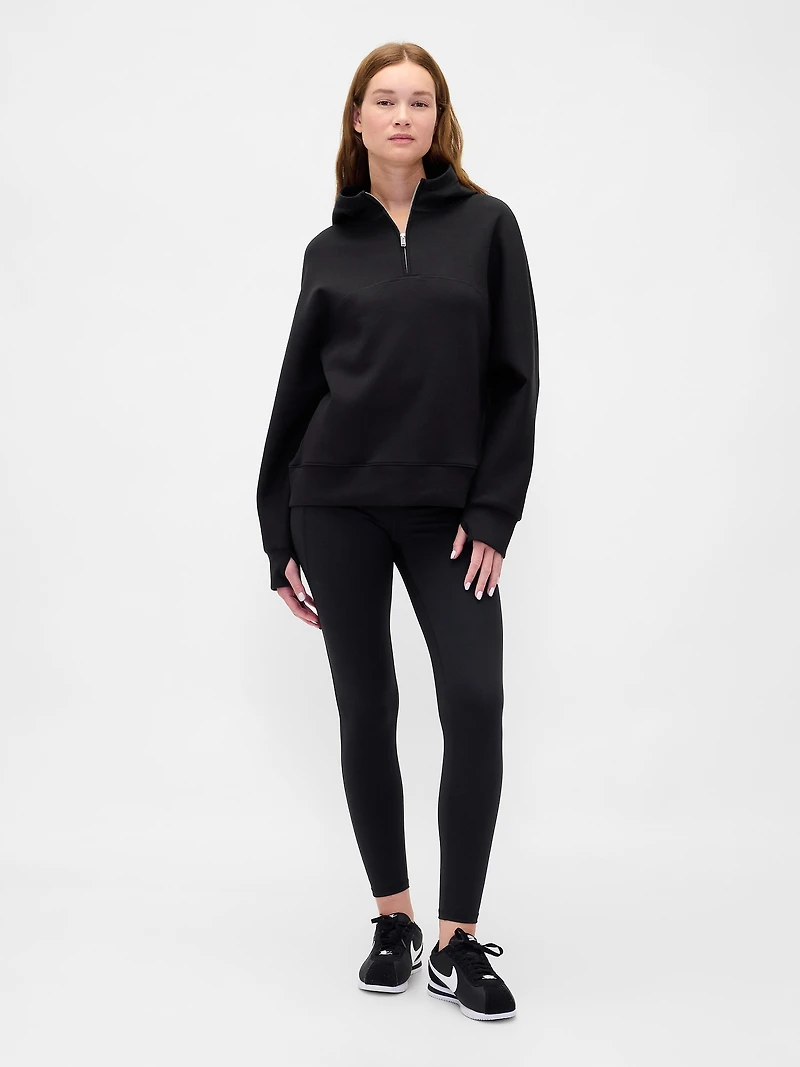 GapFit Oversized Quarter-Zip Hoodie