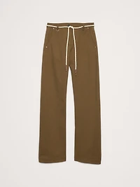 Mid-Rise Twisted Straight Pant
