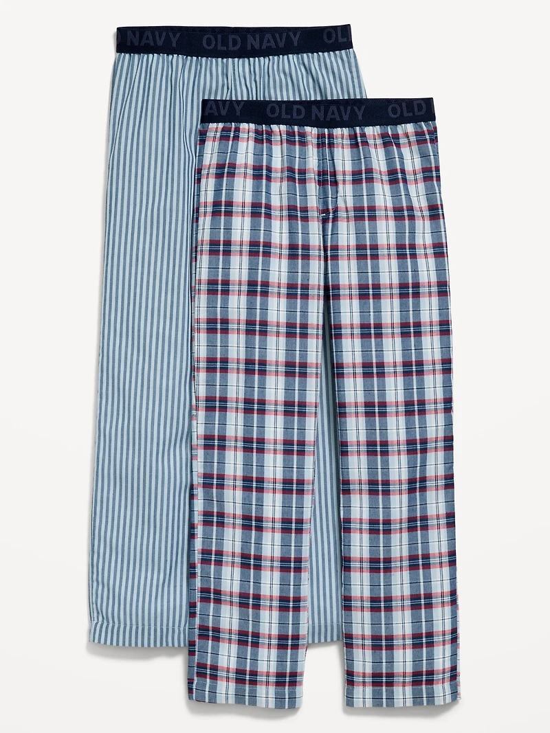 Printed Poplin Straight-Leg Pajama Pants 2-Pack for Boys