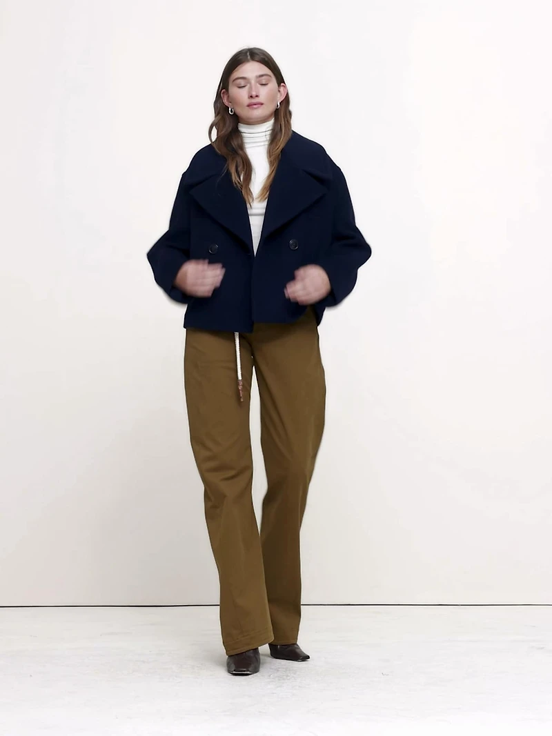 Mid-Rise Twisted Straight Pant