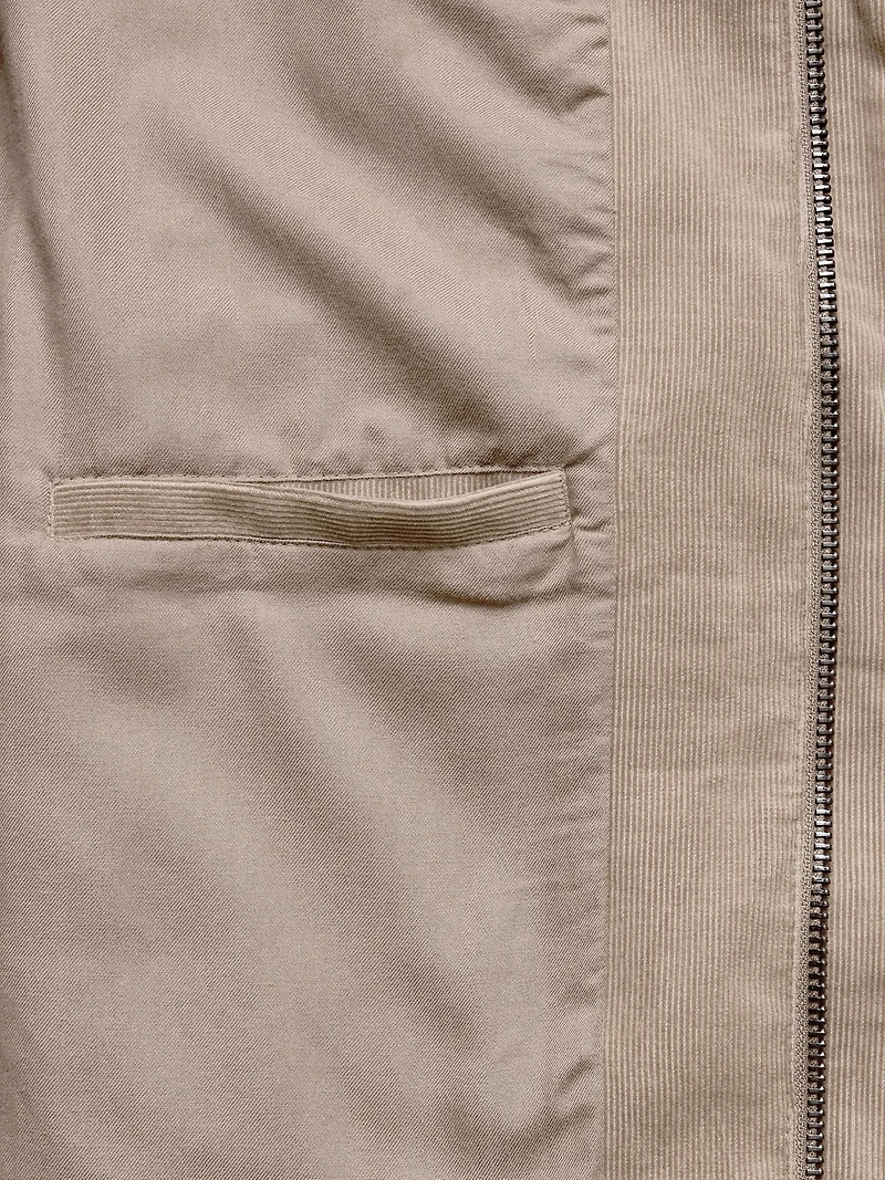 Loose-Fit Corduroy Utility Jacket