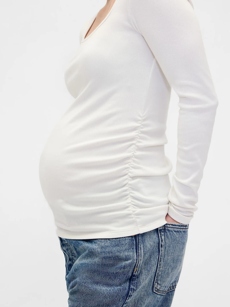 Maternity Modern Square-Neck T-Shirt