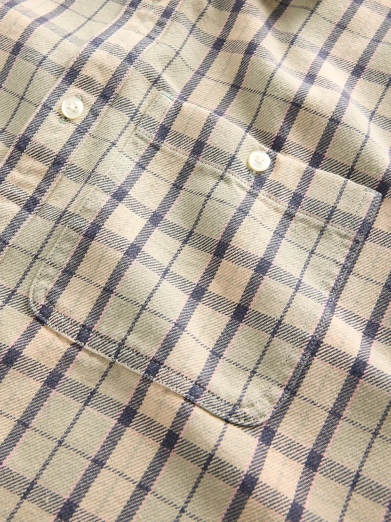 Twill Straight-Hem Shirt