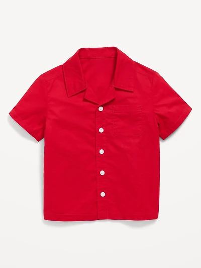 Short-Sleeve Poplin Pocket Shirt for Toddler Boys