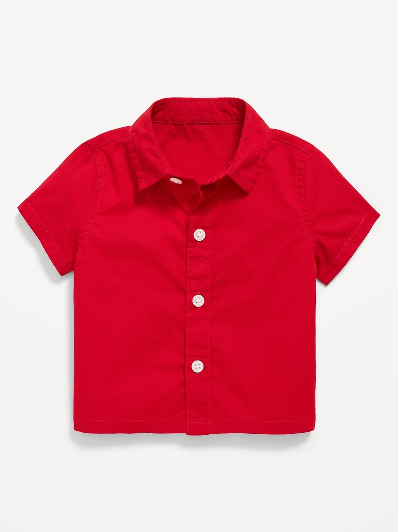Short-Sleeve Poplin Shirt for Baby