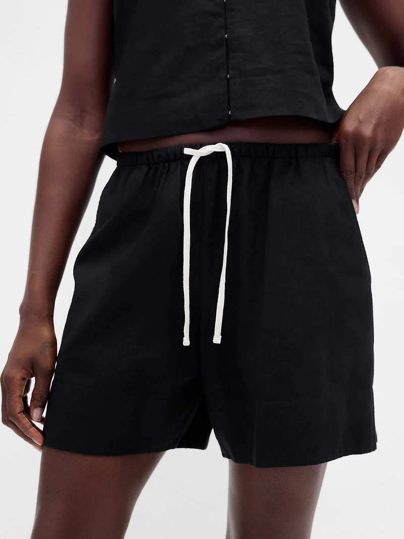 6" Linen-Blend Easy Shorts