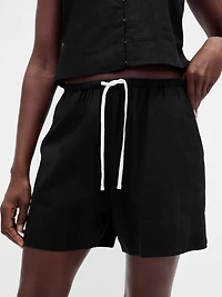 6" Linen-Blend Easy Shorts