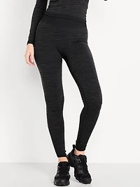 High-Waisted Seamless Jacquard Leggings