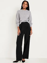 Extra High-Waisted Drapey Trouser Super Wide-Leg Pants