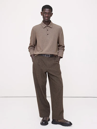 Slub Double-Knit Polo