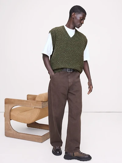 Donegal Wool-Blend Sweater Vest