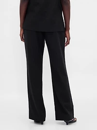 Low Rise Linen-Blend Flare Pants
