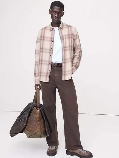 Standard-Fit Lightweight Flannel Shirt