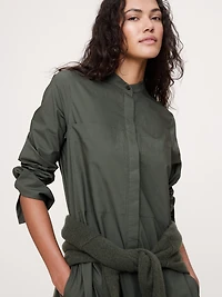 Cotton Trapeze Shirtdress