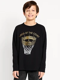 Oversized Long-Sleeve Graphic T-Shirt for Boys