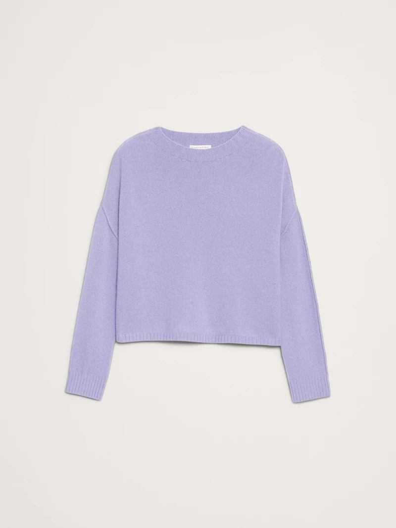 Merino-Cotton Cropped Sweater