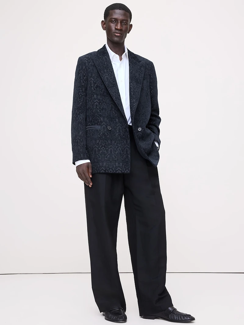 Relaxed Jacquard Tuxedo Jacket