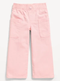 High-Waisted Baggy Wide-Leg Pull-On Pants for Toddler Girls