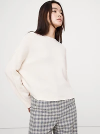 Merino-Cotton Cropped Sweater