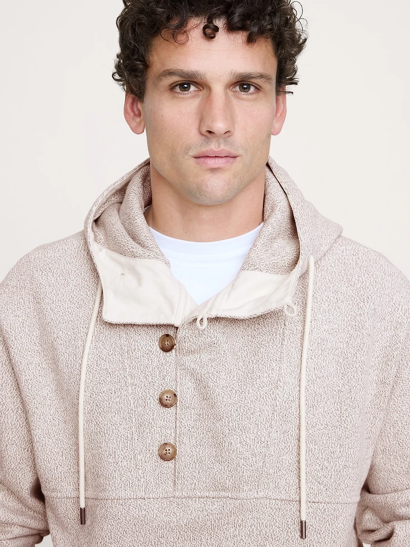 Relaxed French Terry Anorak Hoodie