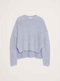 Alpaca-Wool Blend Ribbed Sweater