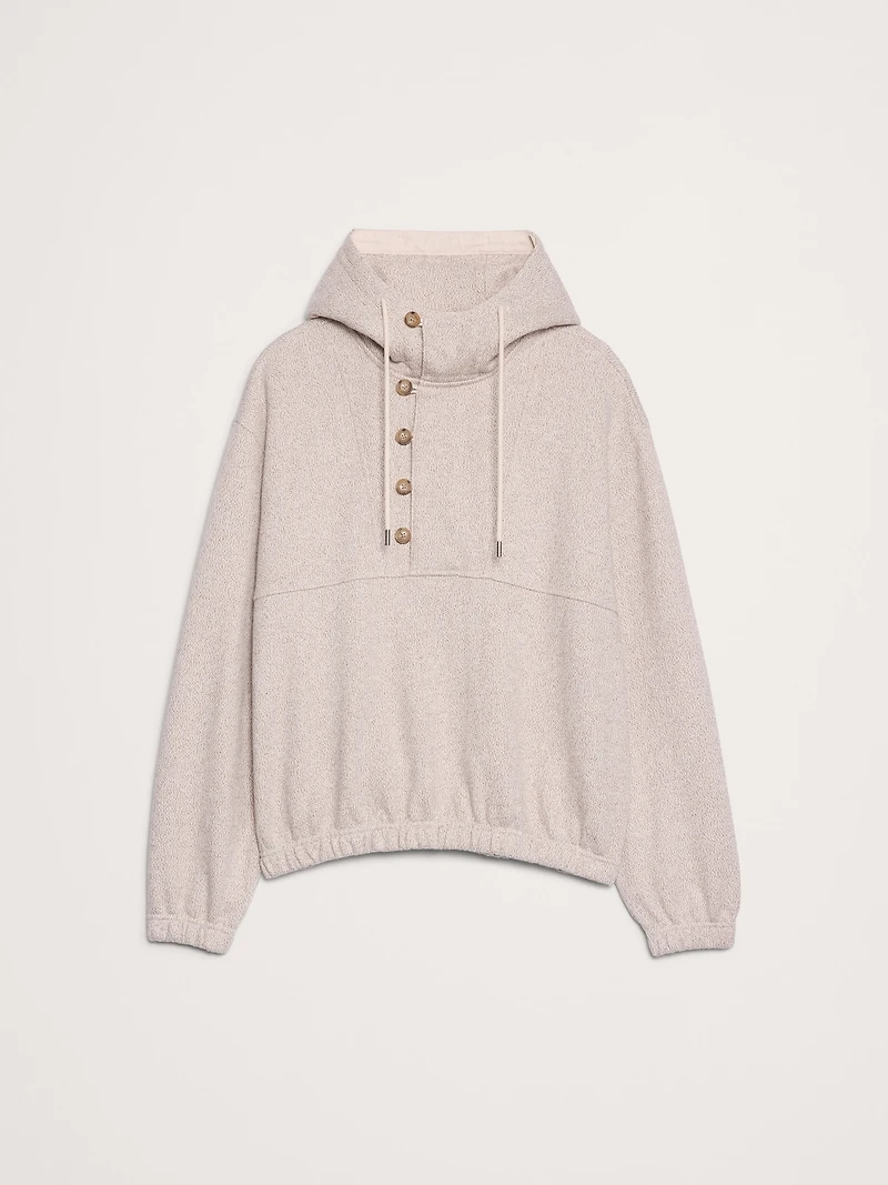 Relaxed French Terry Anorak Hoodie