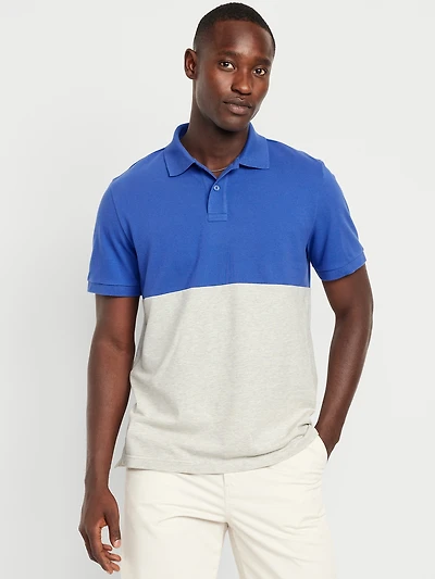 Color-Block Pique Polo