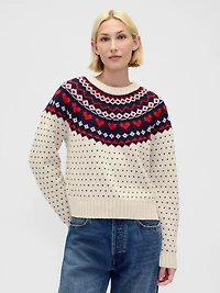 Cotton-Blend Raglan Crewneck Sweater