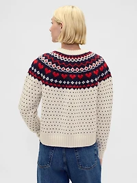 Cotton-Blend Raglan Crewneck Sweater
