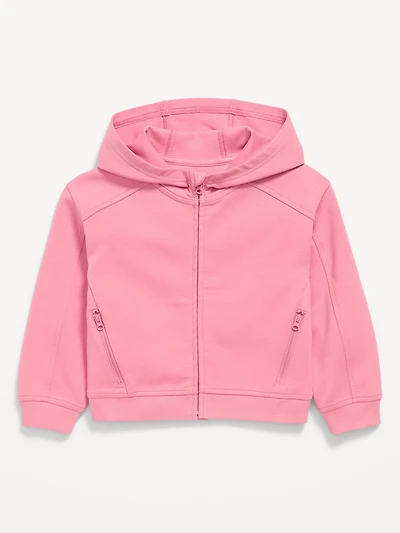 Oversized Dynamic Fleece Full-Zip Hoodie for Toddler Girls