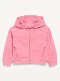Oversized Dynamic Fleece Full-Zip Hoodie for Toddler Girls