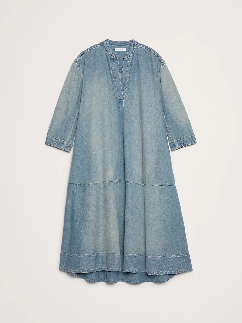 Denim Popover Shirt Dress