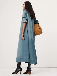 Denim Popover Shirt Dress
