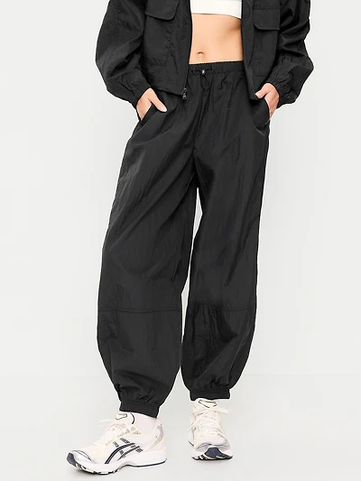 Pull-On Windbreaker Parachute Pants