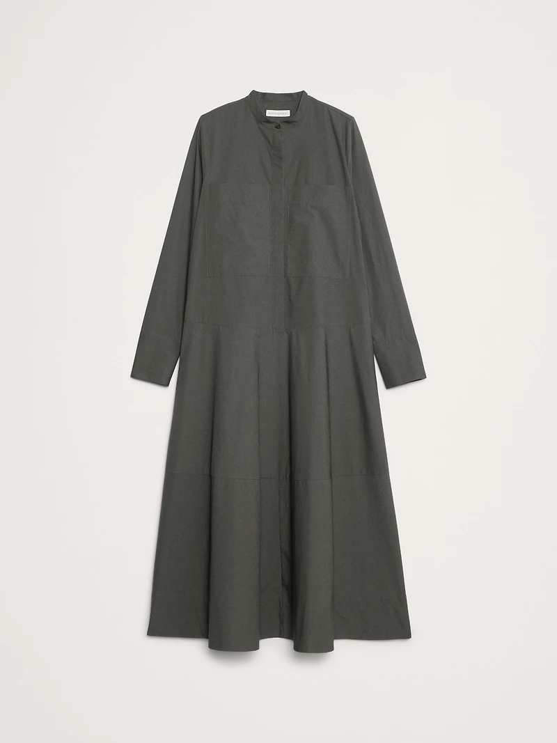 Cotton Trapeze Shirtdress