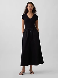 Modern Mixed Media Maxi Dress