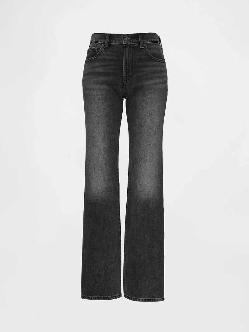 Mid Rise Rigid Relaxed Flare Jeans