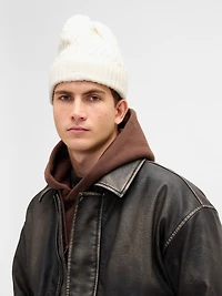 CashSoft Cable-Knit Beanie