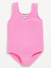 Textured Beaded One-Piece Swimsuit for Toddler Girls