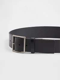 Leather Square-Buckle Belt