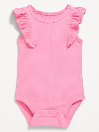 Ruffle-Trim Ribbed Bodysuit for Baby