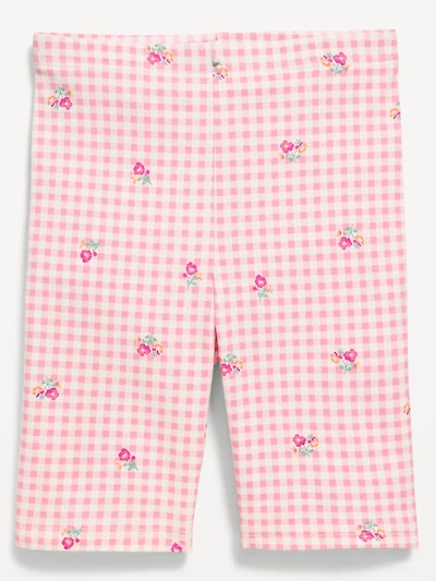 Printed Long Jersey Biker Shorts for Girls