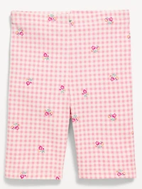 Printed Long Jersey Biker Shorts for Girls