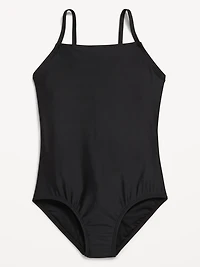 Back Cutout One-Piece Swimsuit for Girls