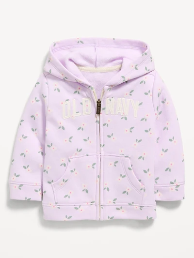 Printed Logo-Graphic Zip Hoodie for Baby