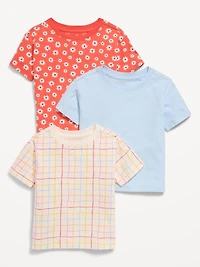 Short-Sleeve T-Shirt Variety 3-Pack for Toddler Girls