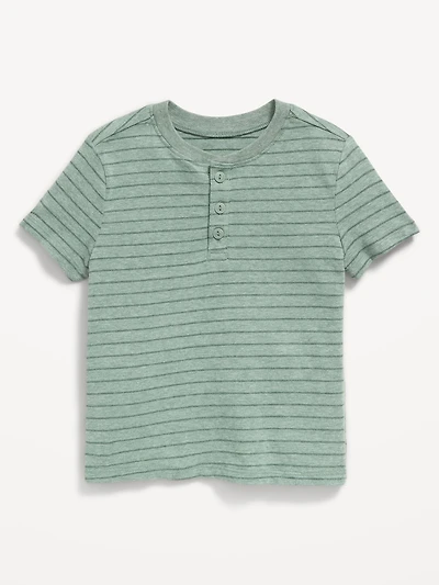 Short-Sleeve Textured Henley T-Shirt for Toddler Boys